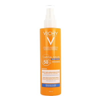 VICHY CAP.SOL.BEACH PROT.SPRAY A/DEHYDR.IP50 200ML