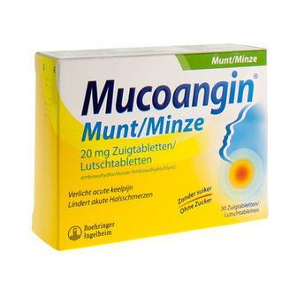 MUCOANGIN MUNT ZUIGTABLETTEN 30X20MG