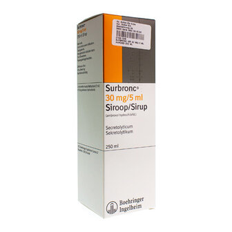 SURBRONC SIR 250ML 30MG/5ML NF AARDBEI