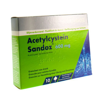 ACETYLCYSTEIN SANDOZ 600MG GRANUL. DRANK ZAKJE 10