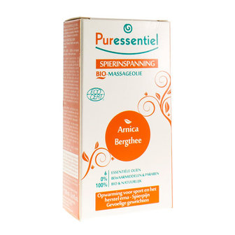 PURESSENTIEL MASS.OLIE ARNICA-BERGTHEE BIO 100ML