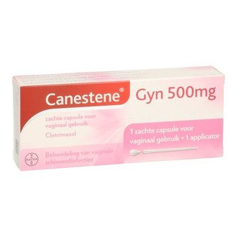 CANESTENE GYN 500MG ZACHTE CAPS VAG.GEBR.1+APPLIC