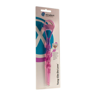 MIRADENT TONGSCHRAPER DELUXE ROZE