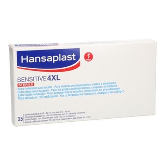 HANSAPLAST SENSITIVE STER. 4XL 10CMX20CM STRIPS 25