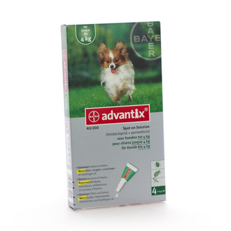 ADVANTIX 40/ 200 HONDEN &lt; 4KG FL 4X0,4ML