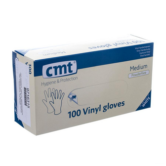 CMT HANDSCHOENEN VINYL Z/POEDER M 100