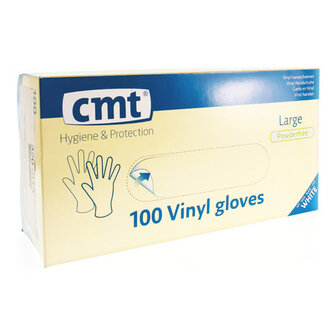 CMT HANDSCHOENEN VINYL Z/POEDER L 100