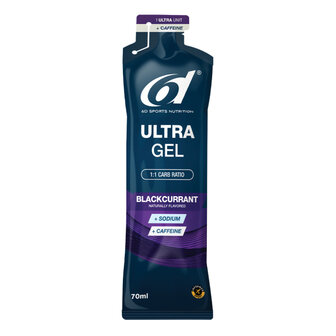 6D ULTRA GEL + CAFFEINE BLACKCURRANT 6X70ML