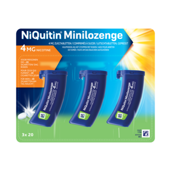 NIQUITIN 4,0MG MINILOZENGE NF ZUIGTABL 60