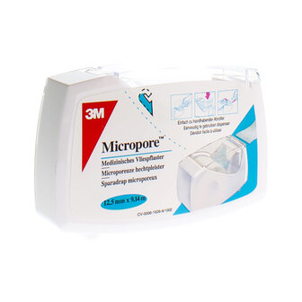 MICROPORE 3M 12,5MMX9,15M NIEUWE DISPENSER 1530-0