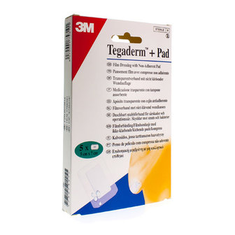 TEGADERM + PAD 3M TRANSP STERIL 5CMX 7CM 5 3582P