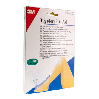 TEGADERM + PAD 3M TRANSP STERIL 9CMX10CM 5 3586P