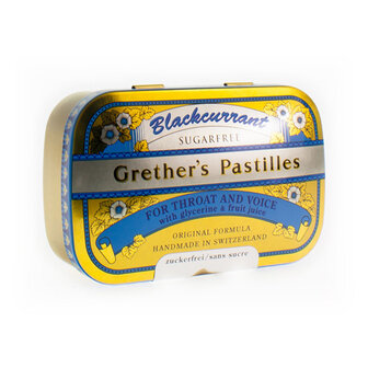 BLACKCURRANT GRETHERS ZONDER SUIKER PAST 110G