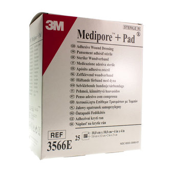 MEDIPORE + PAD 3M 10X10,0CM 25 3566E