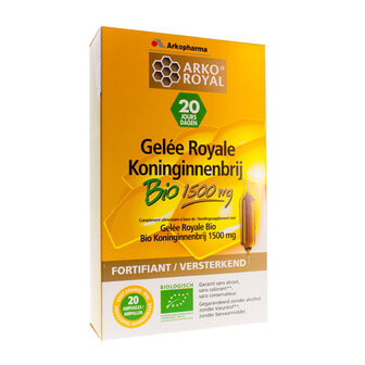 ARKOROYAL KONINGINNEBRIJ BIO 1500MG AMP 20X15ML