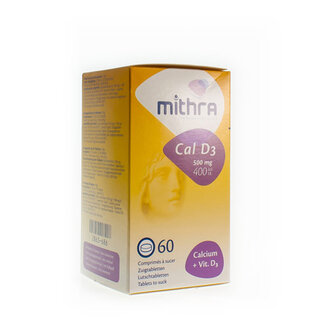 MITHRA CAL D3 ZUIGTABL-KAUWTABLETTEN 60