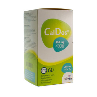 CALDOS MITHRA 500MG/10MCG ZUIGTABL-KAUWTABL 60