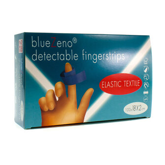 BLUEZENO DETECTABLE FINGERSTRIP BLUE 18X2CM 100