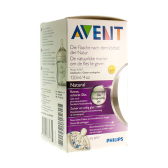 AVENT ZUIGFLES GLAS 120ML