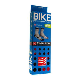 COMPRESSPORT RACING SOCKS BIKE BL/RE T3