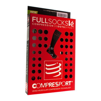 COMPRESSPORT FULL SOCKS BLACK 3L