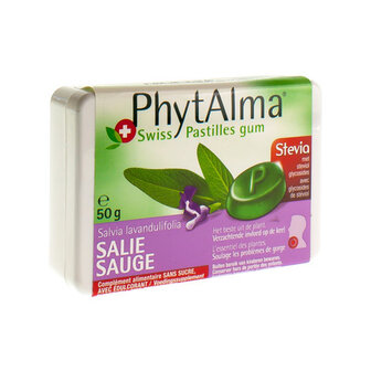 PHYTALMA GOMPASTILLES SALIE + STEVIA 50G