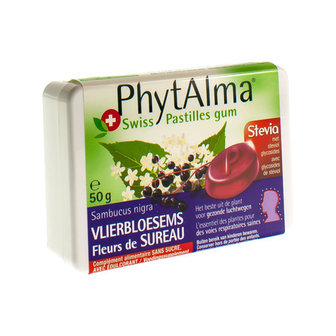 PHYTALMA GOMPASTILLES VLIERBLOESEM + STEVIA 50G