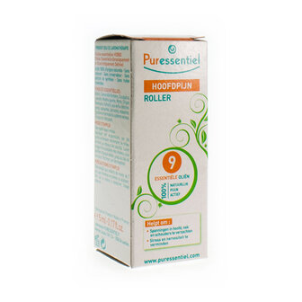 PURESSENTIEL ROLLER HOOFDPIJN 9 ESS OLIE 5ML