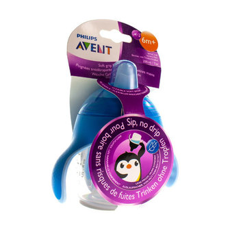 AVENT LEKVRIJE BEKER PINGUIN BLAUW 200ML