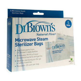 DR BROWN MICROWAVE STEAM STERILIZER BAGS 5 ESCOS