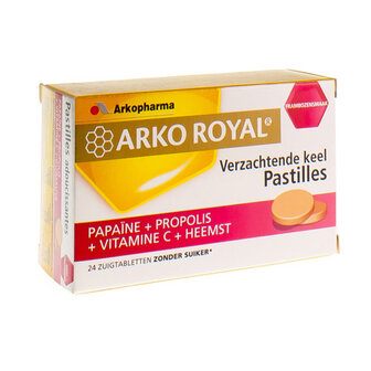 ARKOROYAL PROPOLIS-PAPAINE-FRAMBOOS ZUIGTABL 24