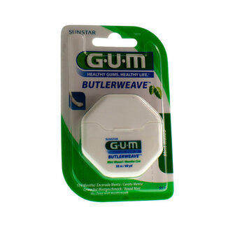 GUM DENTALFLOSS WEAVE WAXED MUNT 1855