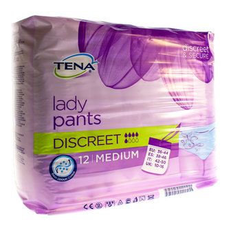 TENA LADY PANTS DISCREET MEDIUM 12