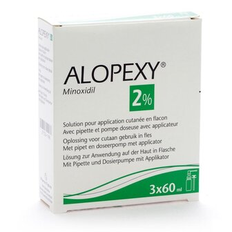 ALOPEXY 2 % LIQUID FL PLAST PIPET 3X60ML