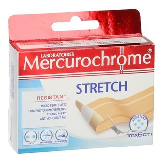 MERCUROCHROME PLEISTER STRETCH 1MX6CM