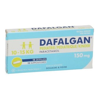 DAFALGAN PEDIATRIE 150MG SUPPO 12