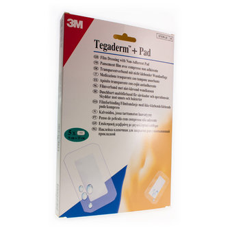 TEGADERM + PAD 3M TRANSP STERIL 9CMX15CM 5 3589P