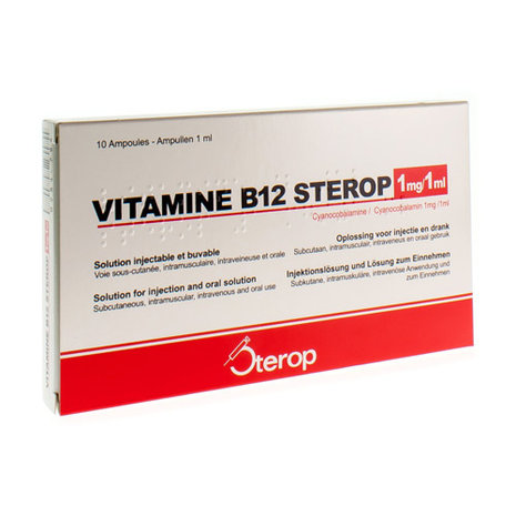 VIT B12 SC/IM/IV AMP 10 X 1MG/1ML