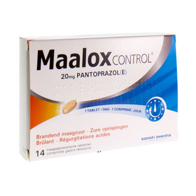 MAALOX CONTROL 20 MG MAAGSAPRESISTENTE TABL 14