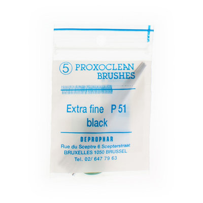 PROXOCLEAN TANDENB EXTRA FIJN 20MM ZWART 5 P51