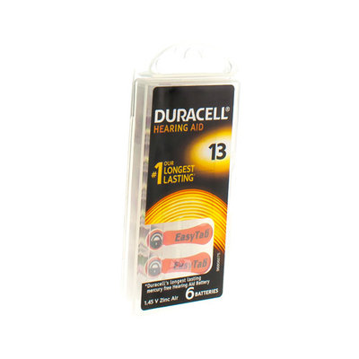 DURACELL EASYTAB HOORBATTERIJ DA13 6 ORANJE