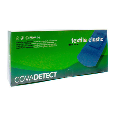 COVA DETECTIEPLEISTER BLAUW 2X18CM TEXT100 20180T