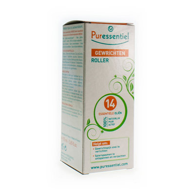 PURESSENTIEL GEWRICHTEN & SPIEREN ROLLER 14 ESS OLIE 75ML