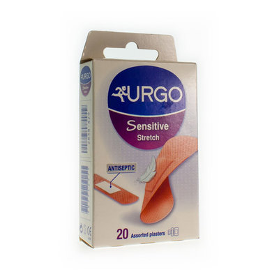 URGO SENSITIVE PLEISTER STRETCH 20X72MM+20X40MM 20