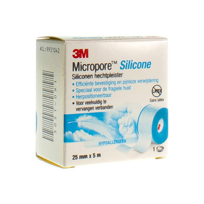 MICROPORE SILICONE TAPE 3M 2,5CMX5,0M 1 27751FR