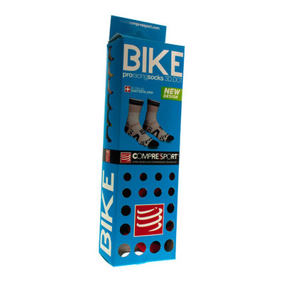 COMPRESSPORT RACING SOCKS BIKE BL/RE T1