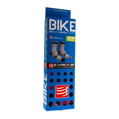 COMPRESSPORT RACING SOCKS BIKE BL/RE T4