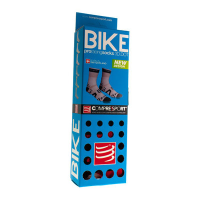 COMPRESSPORT RACING SOCKS BIKE BL/RE T5