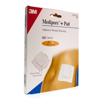 MEDIPORE + PAD 3M 10X10,0CM 5 3566P