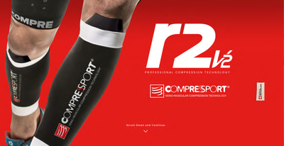 COMPRESSPORT CALF R2V2 BLACK T3